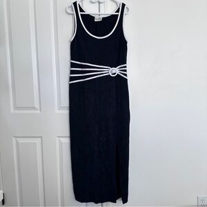 Joseph Ribkoff Elegant Black Dress with Slit